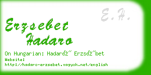 erzsebet hadaro business card